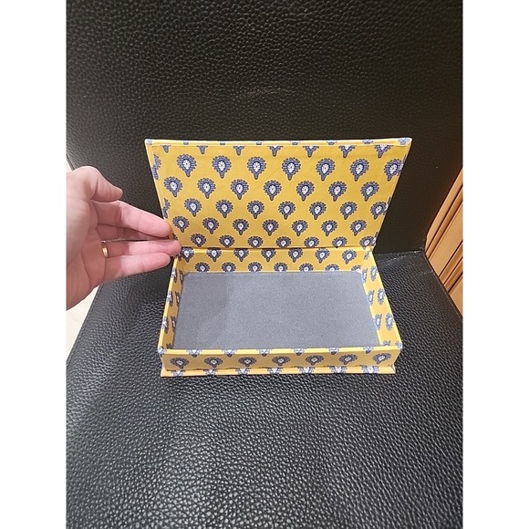 Other - French Provencal Souleiado Fabric Yellow Small Keepsake Box - GOOD CONDITION